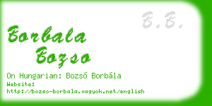 borbala bozso business card