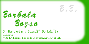 borbala bozso business card